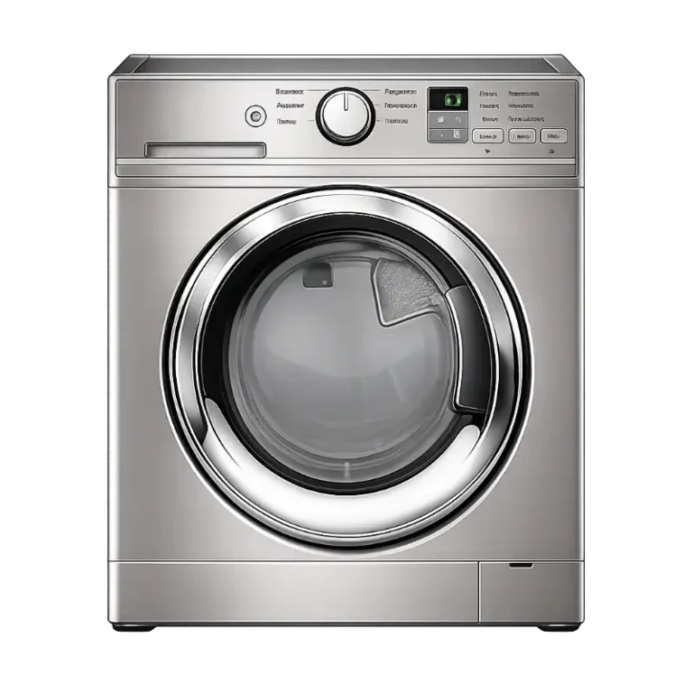 Secadora de ropa moderna de acero inoxidable: mantenimiento de secadora en casa
