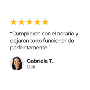 Reseña de 5 estrellas de Gabriela T.: Cumplieron con el horario y dejaron todo funcionando perfectamente.